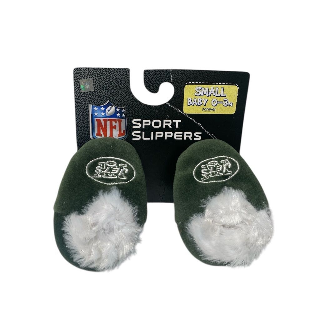 NFL New York Jets Baby Slippers 0–3 Months Infant Soft Plush Shoes